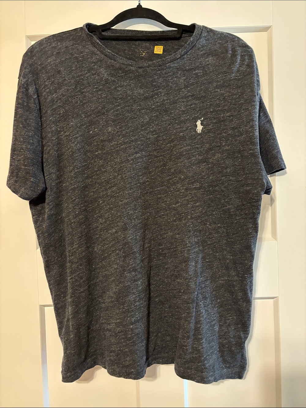 Ralph Lauren Short-Sleeve Crewneck Tee in Heather Dark Gray with White Pony